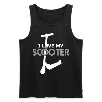 Scooter Rider Kick Scooter - Männer Premium Bio Tank Top - Schwarz - Vorne - AI Model Male 178 light (178cm)