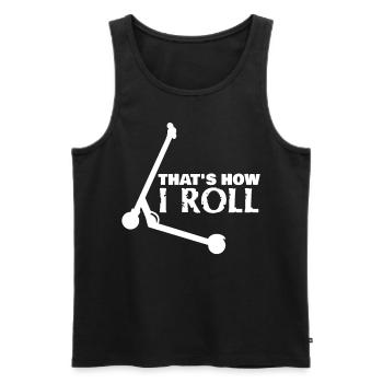 Kick Scooter Scooter - Männer Premium Bio Tank Top - Schwarz - Vorne - AI Model Male 178 light (178cm)