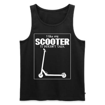 Kick Scooter Rider Stunt Scooter - Männer Premium Bio Tank Top - Schwarz - Vorne - AI Model Male 178 light (178cm)