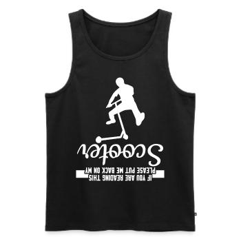 Kick Scooter Skater Scooter Stunt Scooter Kick - Männer Premium Bio Tank Top - Schwarz - Vorne - AI Model Male 178 light (178cm)