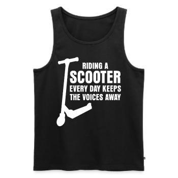 Stunt Scooter Kick Scooter Rider - Männer Premium Bio Tank Top - Schwarz - Vorne - AI Model Male 178 light (178cm)