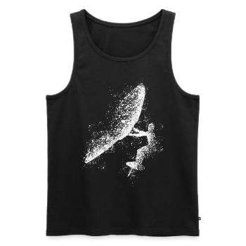 Wing Foiling Winging Wing Surfing - Men's Premium Organic Tank Top - black - Front - AI Model Male 178 light (178cm)