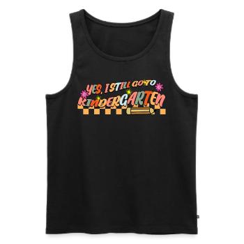 Nursery School Kindergarten - Men's Premium Organic Tank Top - black - Front - AI Model Male 178 light (178cm)