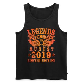 Legends were born in August 2019 Birthday - Men's Premium Organic Tank Top - black - Front - Michal (187cm)