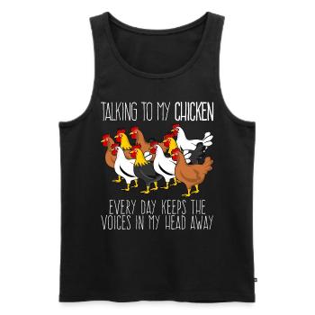 Chickens Poultry Chicken Farmer - Männer Premium Bio Tank Top - Schwarz - Vorne - AI Model Male 178 light (178cm)