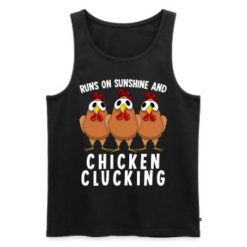 Poultry Chicken Farm Farmer Chickens - Männer Premium Bio Tank Top - Schwarz - Vorne - AI Model Male 178 light (178cm)