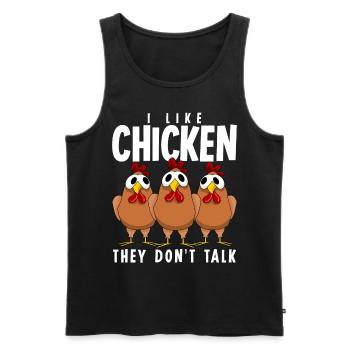 Chicken Farmer Chickens Poultry - Männer Premium Bio Tank Top - Schwarz - Vorne - AI Model Male 178 light (178cm)