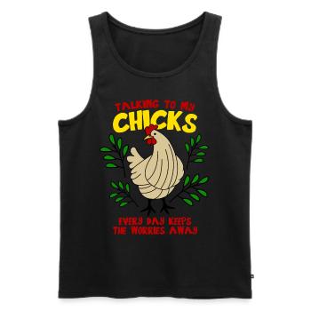 Poultry Chickens Chicken Farmer - Männer Premium Bio Tank Top - Schwarz - Vorne - AI Model Male 178 light (178cm)