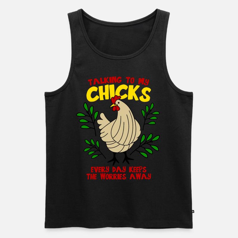 Poultry Chickens Chicken Farmer - Männer Premium Bio Tank Top - Schwarz
