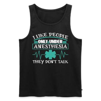 Anesthetist Nurse Doctor Hospital - Männer Premium Bio Tank Top - Schwarz - Vorne - Michal (187cm)