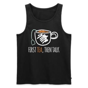 Teapot Tea Cup Tea Mug Tea Bag - Men's Premium Organic Tank Top - black - Front - AI Model Male 178 light (178cm)
