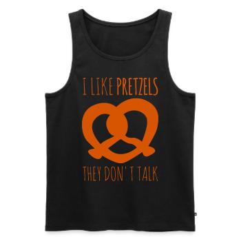 Pretzel Pretzels Bavaria - Männer Premium Bio Tank Top - Schwarz - Vorne - AI Model Male 178 light (178cm)