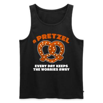 Pretzels Pretzel Bavaria - Männer Premium Bio Tank Top - Schwarz - Vorne - AI Model Male 178 light (178cm)