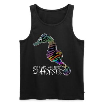 Seahorse Ocean Seahorses - Männer Premium Bio Tank Top - Schwarz - Vorne - Michal (187cm)