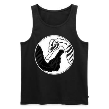 Yin and Yang Seahorses - Männer Premium Bio Tank Top - Schwarz - Vorne - Michal (187cm)