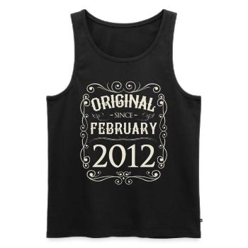 Vintage - Original since February 2012 Birthday - Men's Premium Organic Tank Top - black - Front - Michal (187cm)