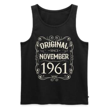 Vintage - Original since November 1961 Birthday - Men's Premium Organic Tank Top - black - Front - Michal (187cm)