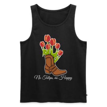Tulips Flowers Boot Garden Tulip - Men's Premium Organic Tank Top - black - Front - Michal (187cm)