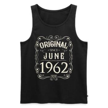 Vintage - Original since June 1962 Birthday - Men's Premium Organic Tank Top - black - Front - Michal (187cm)
