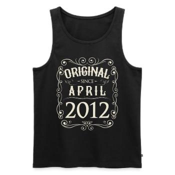 Vintage - Original since April 2012 Birthday - Men's Premium Organic Tank Top - black - Front - Michal (187cm)
