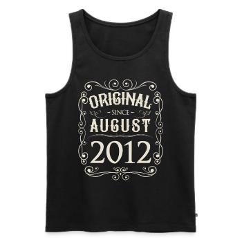 Vintage - Original since August 2012 Birthday - Men's Premium Organic Tank Top - black - Front - Michal (187cm)