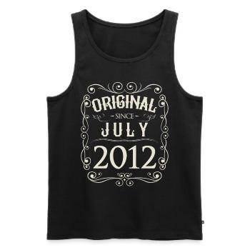 Vintage - Original since July 2012 Birthday - Men's Premium Organic Tank Top - black - Front - Michal (187cm)