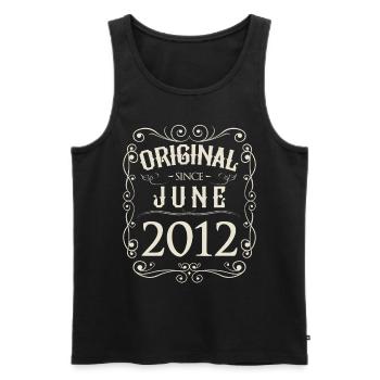 Vintage - Original since June 2012 Birthday - Men's Premium Organic Tank Top - black - Front - Michal (187cm)