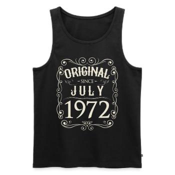 Vintage - Original since Juli 1972 Geburtstag - Männer Premium Bio Tank Top - Schwarz - Vorne - Michal (187cm)