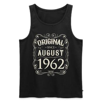 Vintage - Original since August 1962 Geburtstag - Männer Premium Bio Tank Top - Schwarz - Vorne - Michal (187cm)