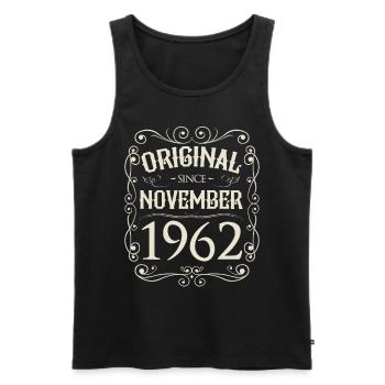 Vintage - Original since November 1962 Birthday - Men's Premium Organic Tank Top - black - Front - Michal (187cm)