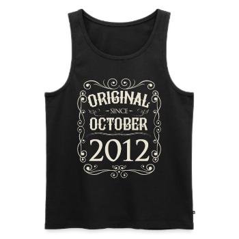 Vintage - Original since October 2012 Birthday - Men's Premium Organic Tank Top - black - Front - Michal (187cm)