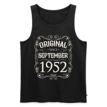 Vintage - Original since September 1952 Birthday - Men's Premium Organic Tank Top - black - Front - Michal (187cm)