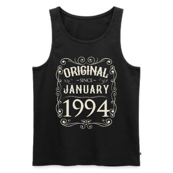 Vintage - Original since Januar 1994 Geburtstag - Männer Premium Bio Tank Top - Schwarz - Vorne - Michal (187cm)