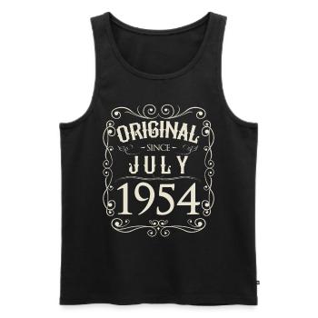 Vintage - Original since Juli 1954 Geburtstag - Männer Premium Bio Tank Top - Schwarz - Vorne - Michal (187cm)