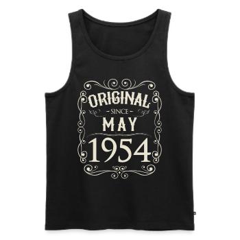 Vintage - Original depuis l'anniversaire de mai 1954 - Débardeur bio Premium Homme - noir - Devant - Michal (187cm)