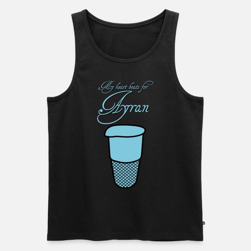 Ayran Drink - Männer Premium Bio Tank Top - Schwarz