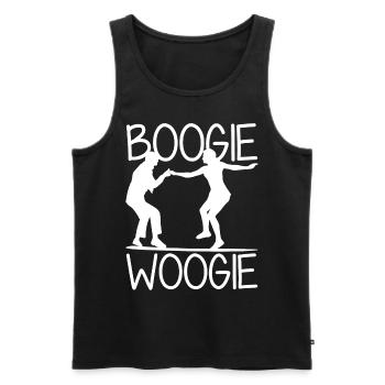 Boogie Woogie Danse Danse Swing - Débardeur bio Premium Homme - noir - Devant - AI Model Male 178 light (178cm)