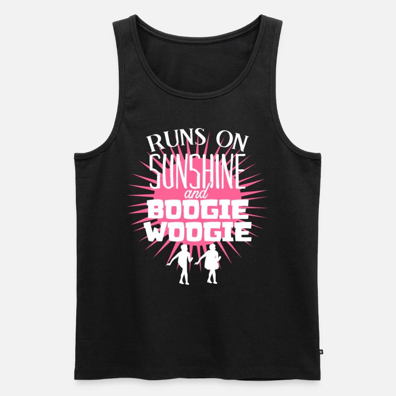 Boogie Woogie Dance Swing - Männer Premium Bio Tank Top - Schwarz