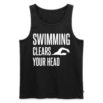 Entraîneur de piscine Nageur - Débardeur bio Premium Homme - noir - Devant - Michal (187cm)
