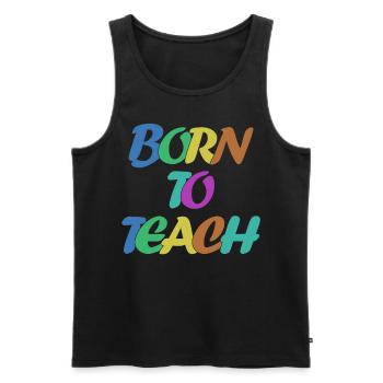 Teacher Teachers School College - Men's Premium Organic Tank Top - black - Front - Michal (187cm)