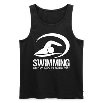 Piscine Triathlon Nageur - Débardeur bio Premium Homme - noir - Devant - Michal (187cm)