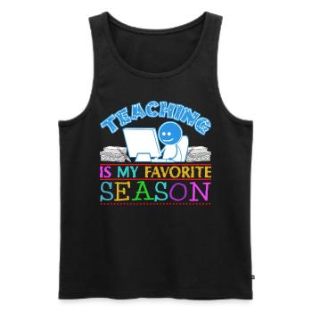 Teaching School Teacher Teachers - Männer Premium Bio Tank Top - Schwarz - Vorne - Michal (187cm)