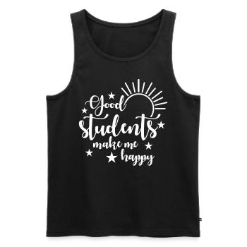 Teachers School College Teacher - Men's Premium Organic Tank Top - black - Front - Michal (187cm)