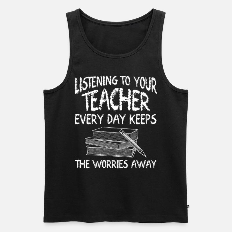 School Teacher Teaching Teachers - Männer Premium Bio Tank Top - Schwarz