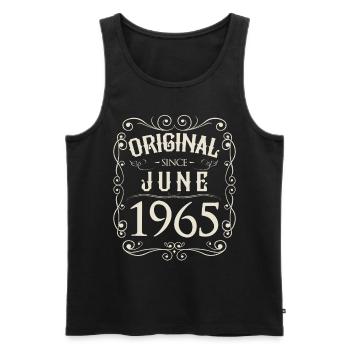 Vintage - Original since Juni 1965 Geburtstag - Männer Premium Bio Tank Top - Schwarz - Vorne - Michal (187cm)