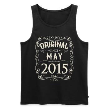 Vintage - Original since Mai 2015 Geburtstag - Männer Premium Bio Tank Top - Schwarz - Vorne - Michal (187cm)
