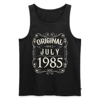 Vintage - Original since Juli 1985 Geburtstag - Männer Premium Bio Tank Top - Schwarz - Vorne - AI Model Male 178 light (178cm)