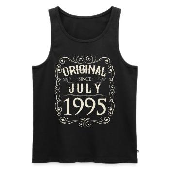 Vintage - Original since Juli 1995 Geburtstag - Männer Premium Bio Tank Top - Schwarz - Vorne - AI Model Male 178 light (178cm)