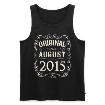 Vintage - Original since August 2015 Geburtstag - Männer Premium Bio Tank Top - Schwarz - Vorne - Michal (187cm)