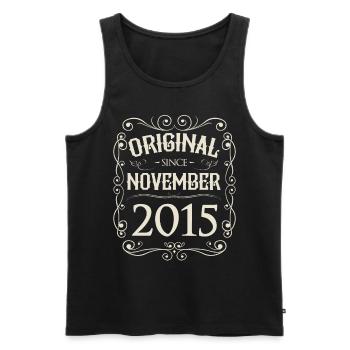 Vintage - Original since November 2015 Geburtstag - Männer Premium Bio Tank Top - Schwarz - Vorne - Michal (187cm)